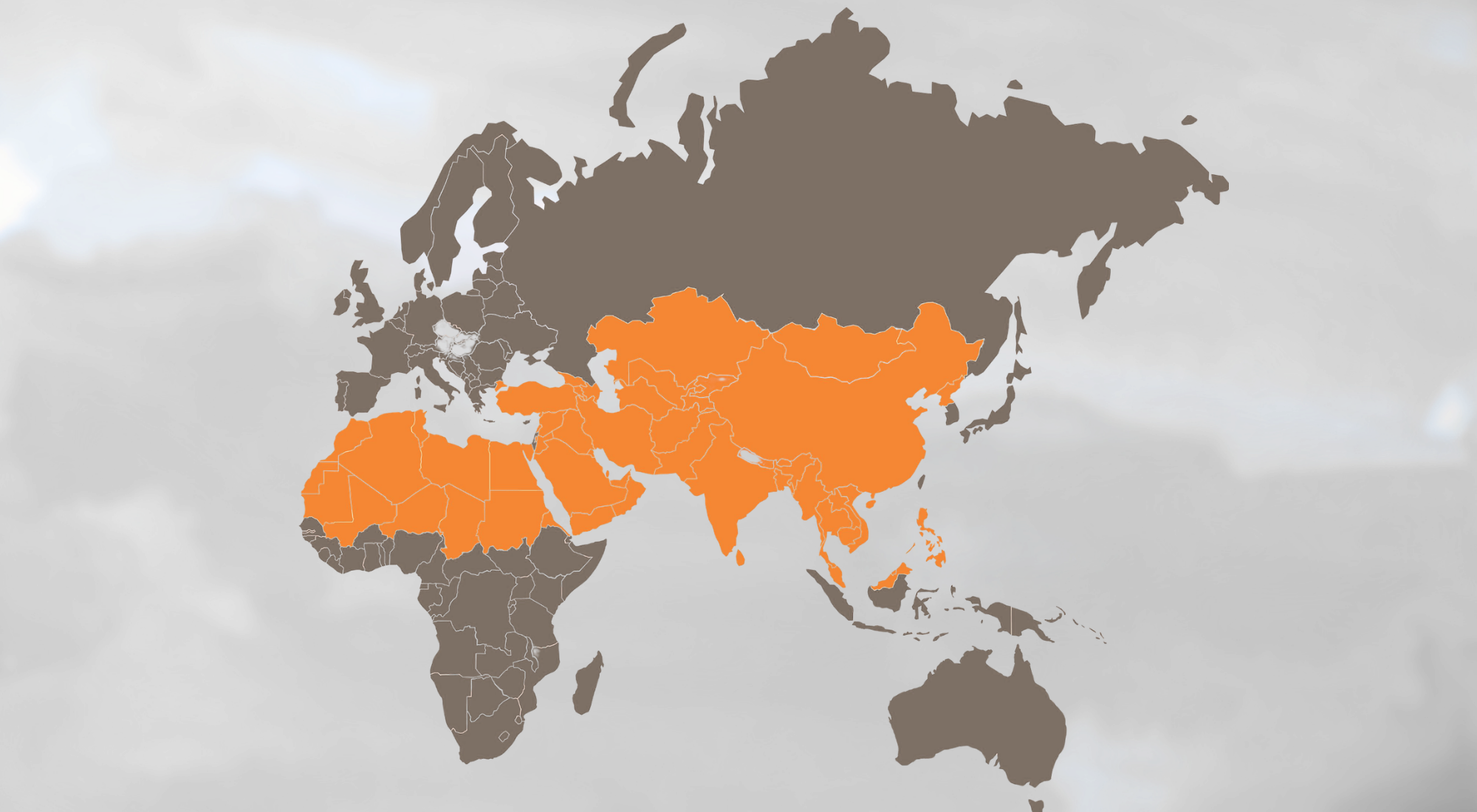 The 10/40 Window map